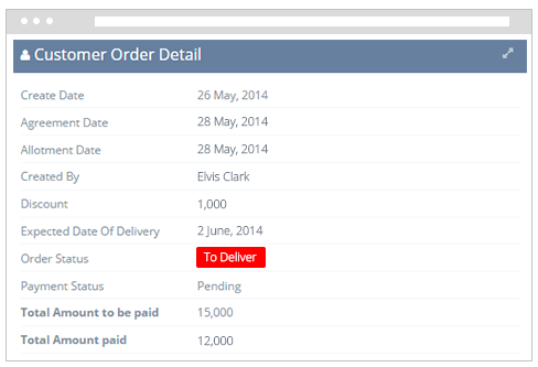Order Details and Status